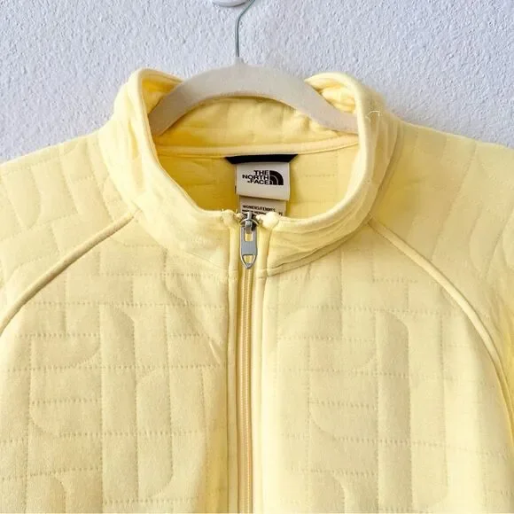 The North Face Women's Longs Peak Quilted ½ Zip Sweatshirt in Yellow Size XL - Picture 6 of 12